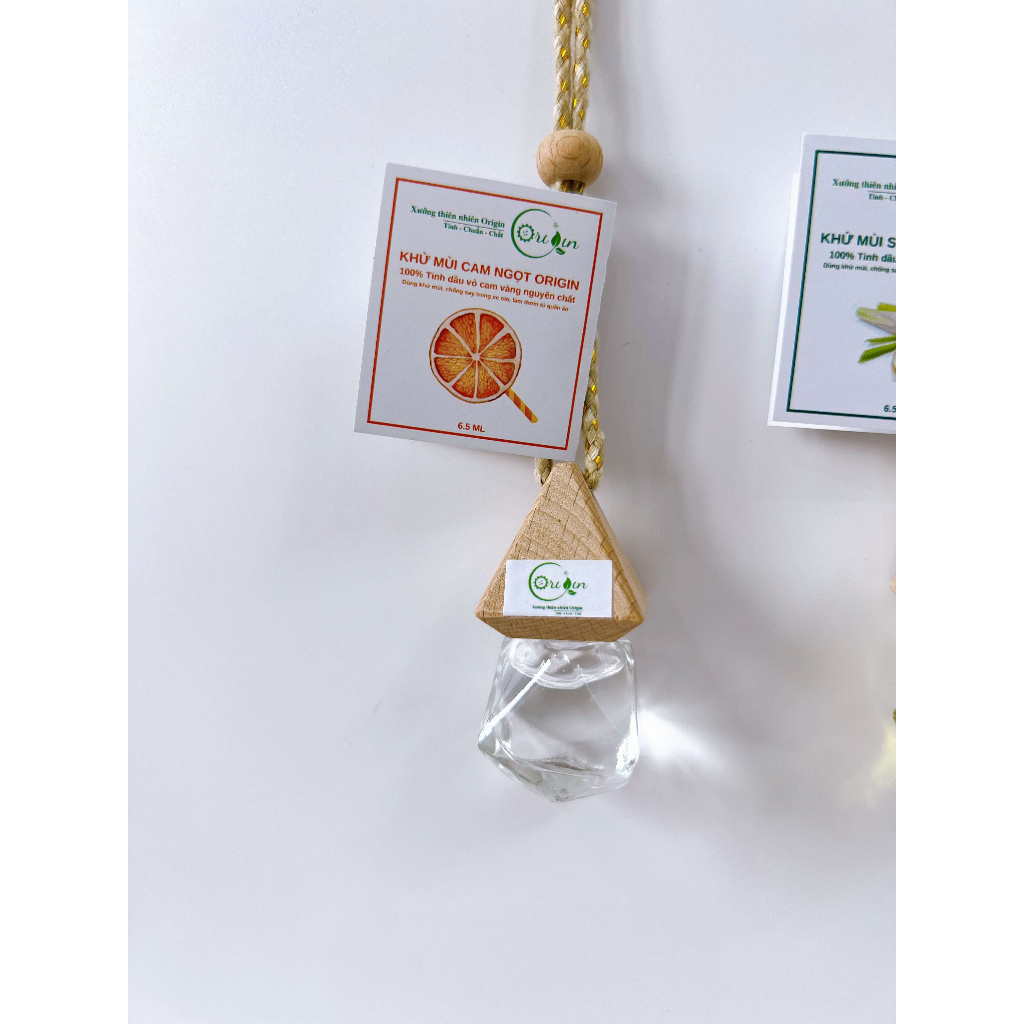Tinh dầu treo xe cam ngọt Origin chống say xe, khử mùi oto - 6.5ml