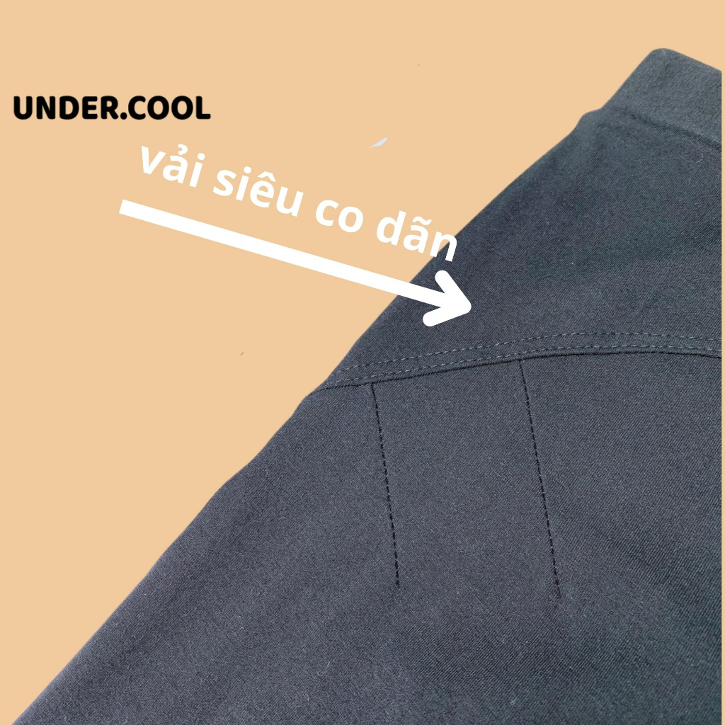 Quần legging ngố lửng đùi nữ UNDERCOOL Tôn Dáng bigsize ôm bó trên gối co dãn tốt cạp cao dáng tập gym yoga QS02