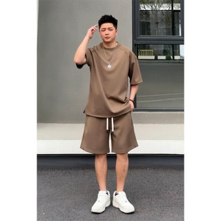 Bộ thể Thao Trơn BASIC Cổ Tròn Bo Vai Cổ Hàng Chuẩn Cao Cấp, Cotton Khô Mềm Mịn Thấm Hút Mồ Hôi Cực Tốt Hè 2023