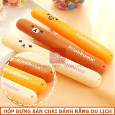 COMBO 10 Hộp Đựng Bàn Chải Đánh Răng Du Lịch Hình GẤU RILAKKUMA