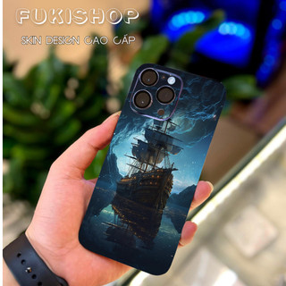 Tấm dán Skin Mặt Sau Thuyền Buồm FULL VIỀN 14 pro max , 13 pro max , 12 pro max , 11 pro max , xs max - FukiShop