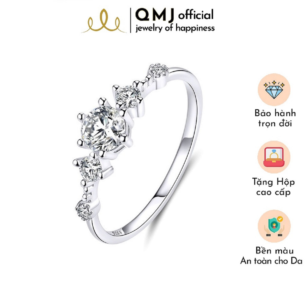 Nhẫn bạc nữ đẹp Snow Princess nạm đá lấp lánh QMJ - Q379