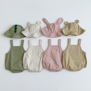 [Xuất Hàn] Set yếm kèm mũ xinh cho bé - bộ body áo liền quần cute cho bé trai bé gái - quà tặng sơ sinh