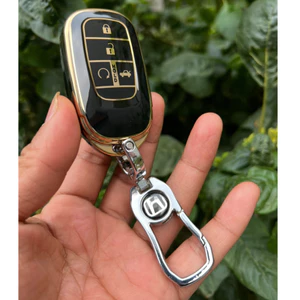 Bọc chìa khóa Đen vàng- ốp chìa khóa honda HRV 2022 honda civic 2022