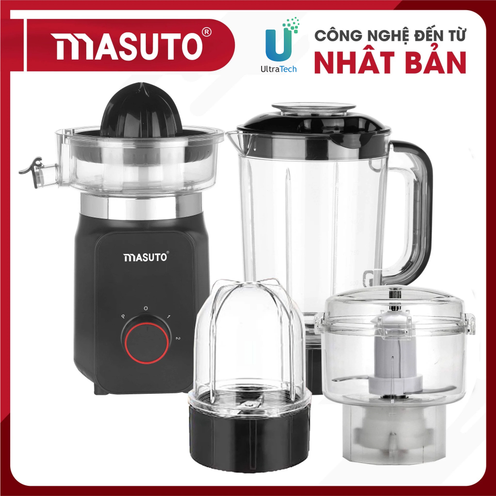 Máy xay đa năng 4 cối Masuto Blender MS-BL4C ( Quà tặng: cối vắt cam ...