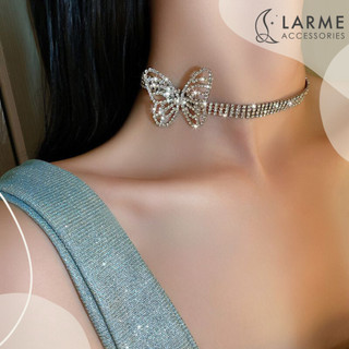 Choker nữ, vòng cổ đính đá dự tiệc sang trọng, choker cổ cá tính larme accessories - DC0109