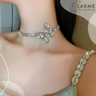 Choker nữ, vòng cổ đính đá dự tiệc sang trọng, choker cổ cá tính larme accessories - DC0109