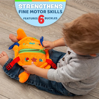 Đồ Chơi Khám Phá Kỹ Năng - Vận Động Tinh Montessori Cho Bé - Buckle Toys Barney Crab