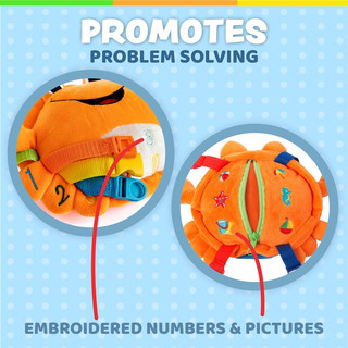 Đồ Chơi Khám Phá Kỹ Năng - Vận Động Tinh Montessori Cho Bé - Buckle Toys Barney Crab