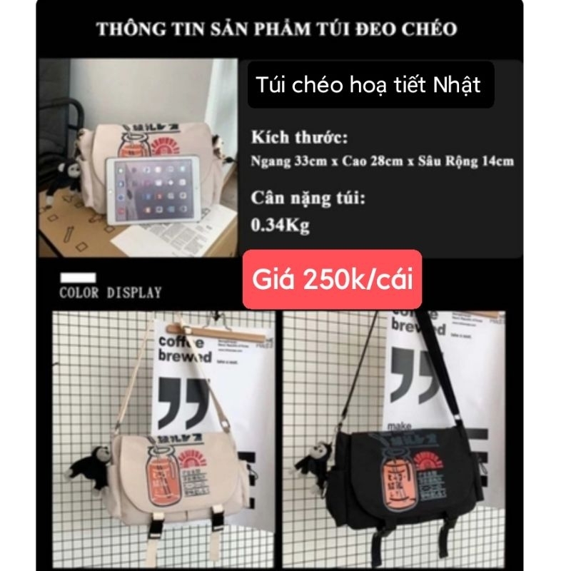Túi chéo hoạ tiết Nhật siêu hot cực xinh