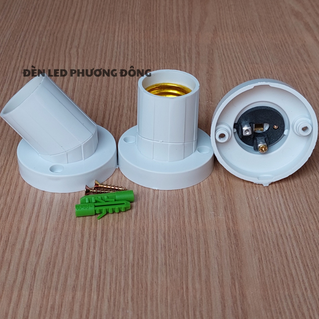 Combo 5 đui đèn xoay thẳng, xéo đa năng E27