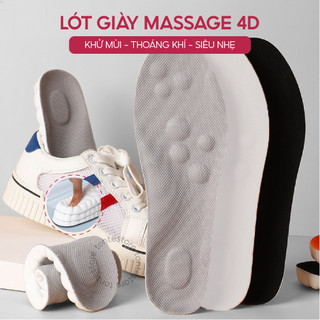 Lót Giày 4D massge chân cửu huyệt, 3 Lớp Đàn Hồi Êm Ái - Thấm Hút Mồ Hôi - Thoáng Khí LG05