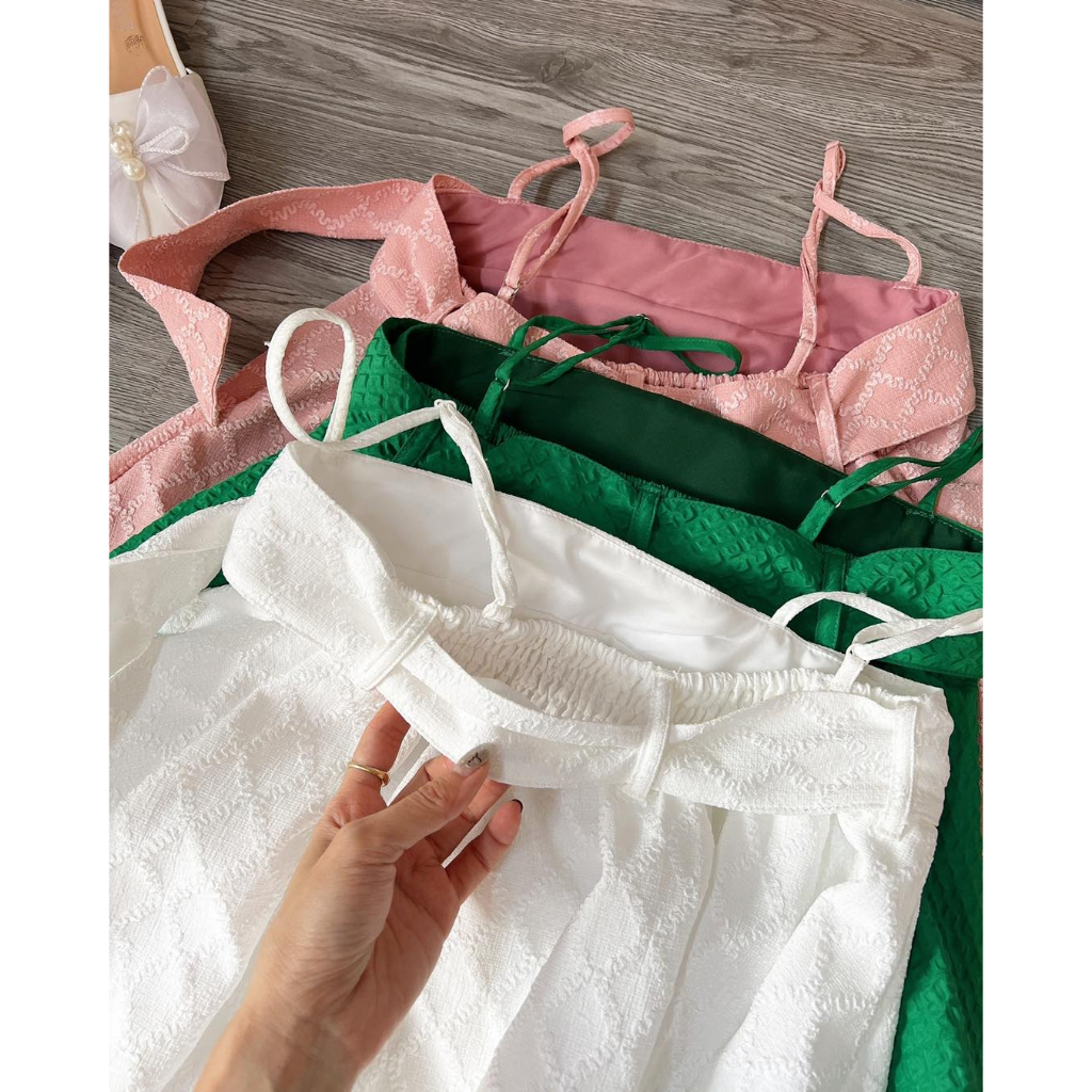 ĐẦM 2 DÂY XOÈ KÈM BELT ⚡HỎA TỐC⚡ MEOINDAHOUSE