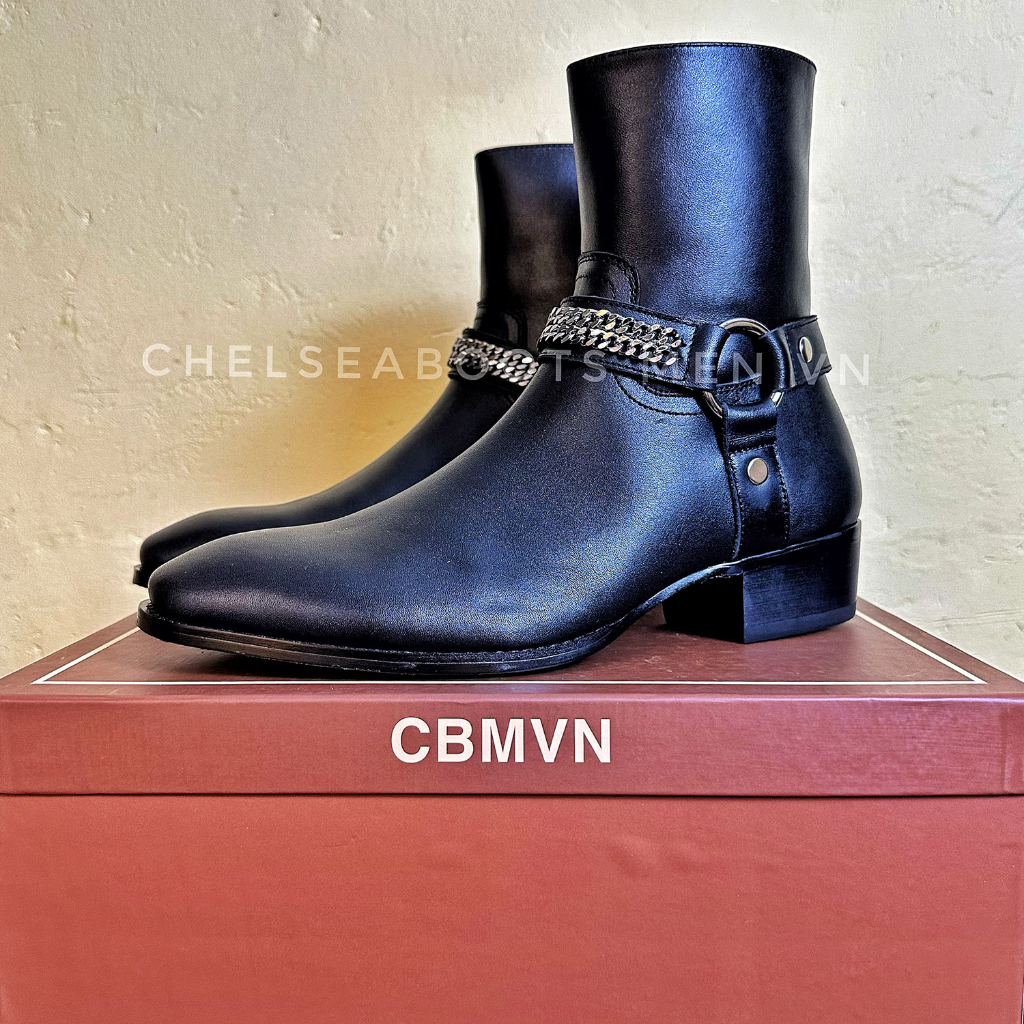 Giay Harness boots chain xich Saint Laurent Boots Shopee Vi t Nam