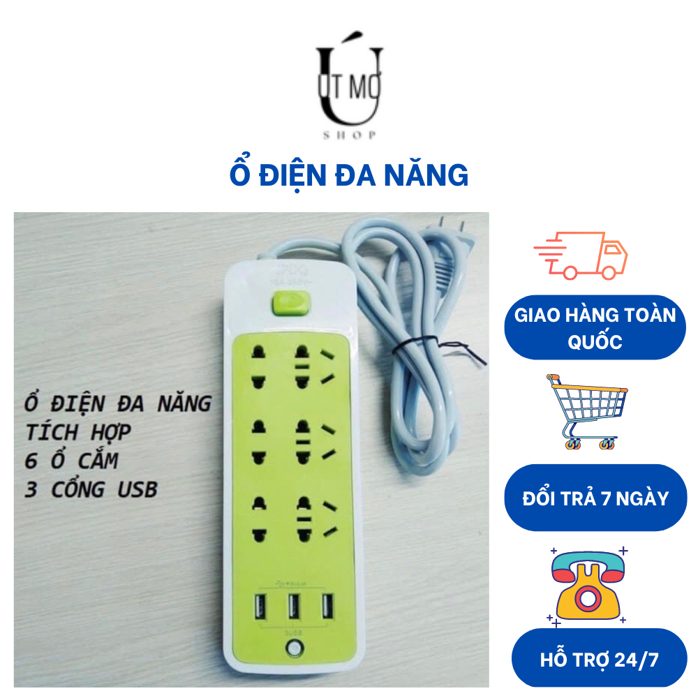 Ổ Điện Đa Năng 3 Cổng USB + 9 Ổ Cắm | Shopee Việt Nam