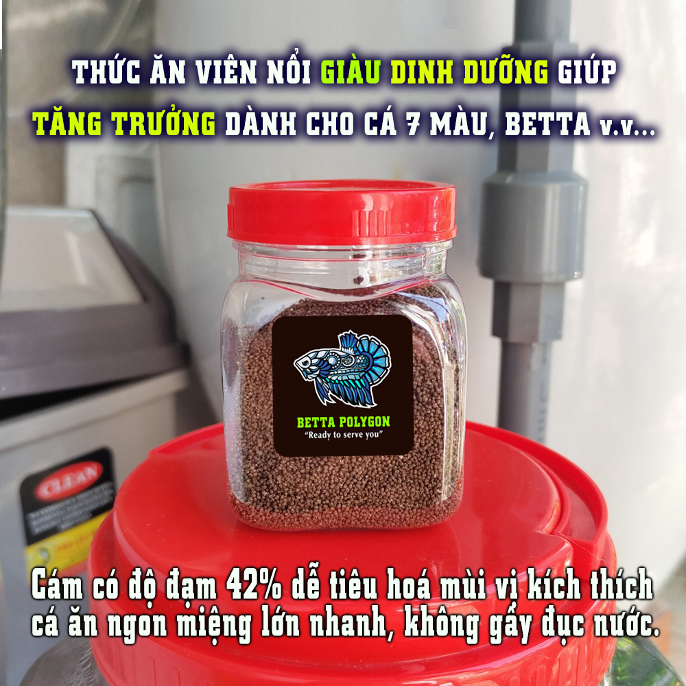 Thức ăn kích thích tăng trưởng cho cá betta,7 màu guppy, cá vàng, các ...