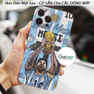 Tấm dán Skin Mặt Sau Messi FULL VIỀN 14 pro max , 13 pro max , 12 pro max , 11 pro max , xs max - FukiShop
