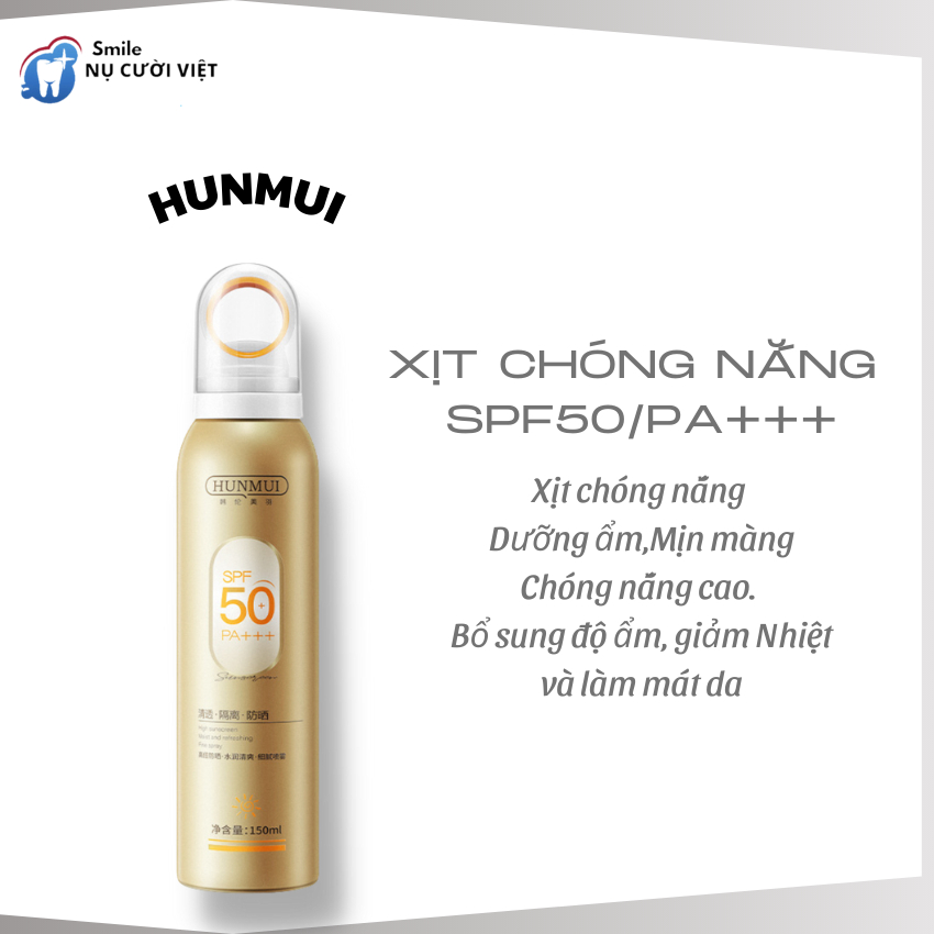 Xịt Chống Nắng Hunmui Kem Chống Nắng Body Dành Cho Toàn Thân SPF 50 ...