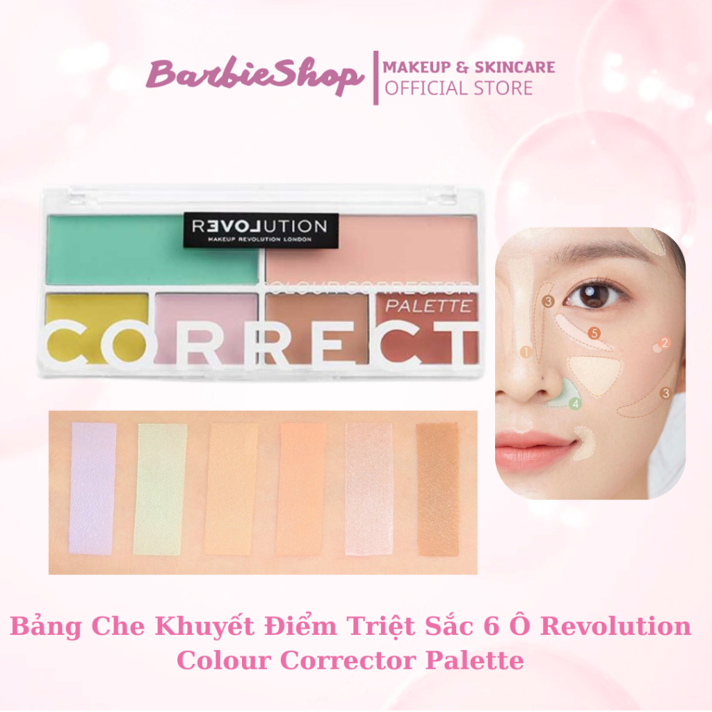 Bảng Che Khuyết Điểm Triệt Sắc Revolution Colour Corrector Palette [6 ô
