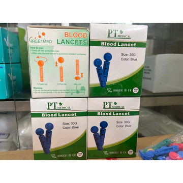 ✅ Kim Chích Lấy Máu Đo Tiểu Đường/ Kim Lấy Máu đầu ngón tay ( Hộp 100cây)