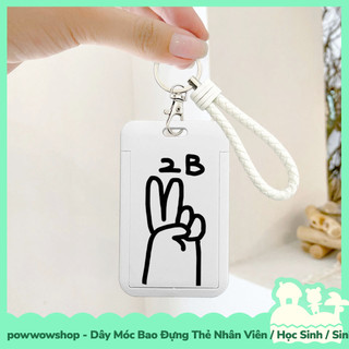 [Sẵn VN - Hỏa Tốc] Dây Móc Bao Đựng Thẻ Nhân Viên / Học Sinh / Sinh Viên Nhựa PC Phong Cách Người Hình Que Vui Nhộn