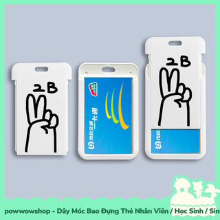 [Sẵn VN - Hỏa Tốc] Dây Móc Bao Đựng Thẻ Nhân Viên / Học Sinh / Sinh Viên Nhựa PC Phong Cách Người Hình Que Vui Nhộn