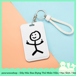 [Sẵn VN - Hỏa Tốc] Dây Móc Bao Đựng Thẻ Nhân Viên / Học Sinh / Sinh Viên Nhựa PC Phong Cách Người Hình Que Vui Nhộn