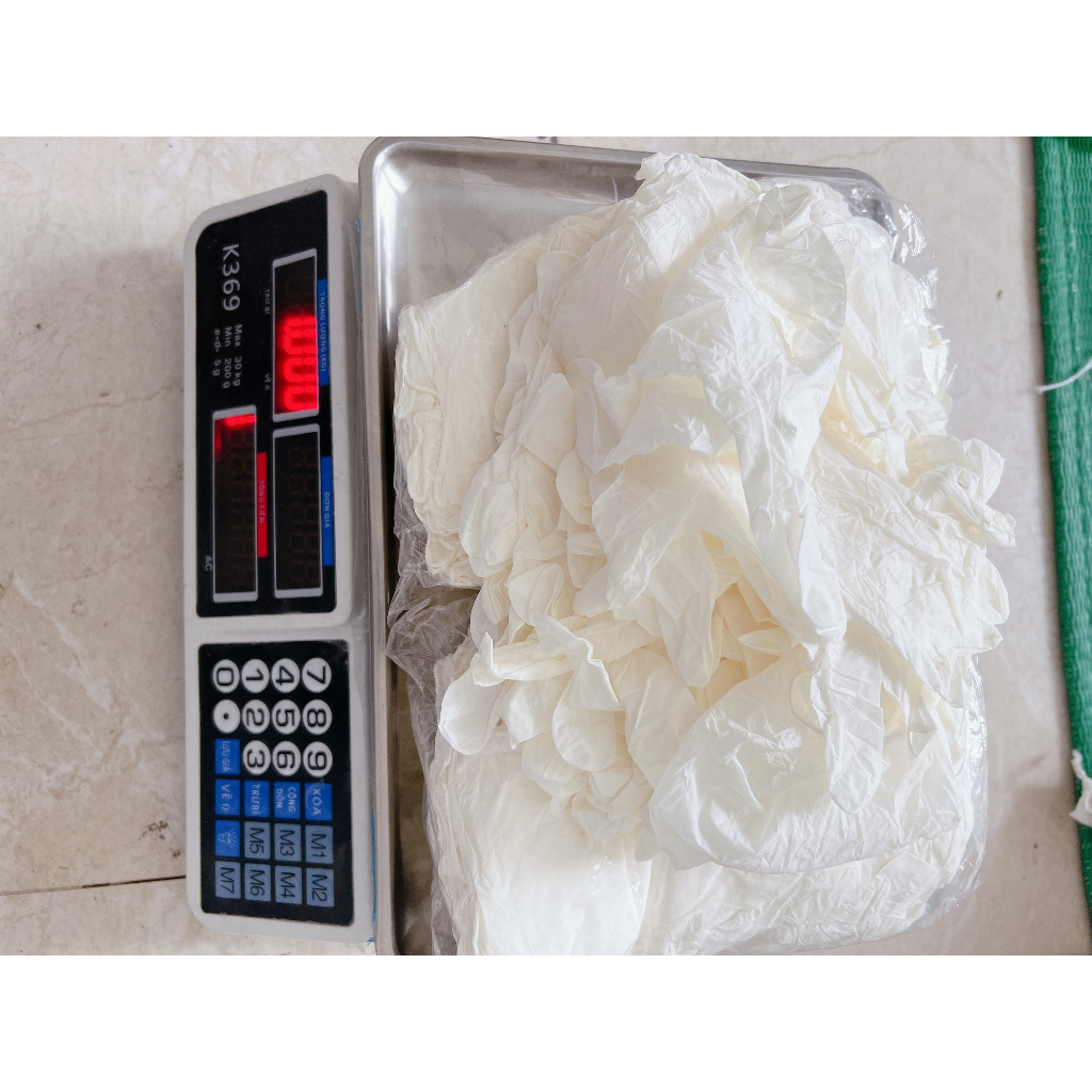 ( Xả Kho ) 1 Kg Găng Tay Cao Su , Găng Tay Không Bột Nitrile Trắng, Đen Sử Dụng An Toàn Cho Da