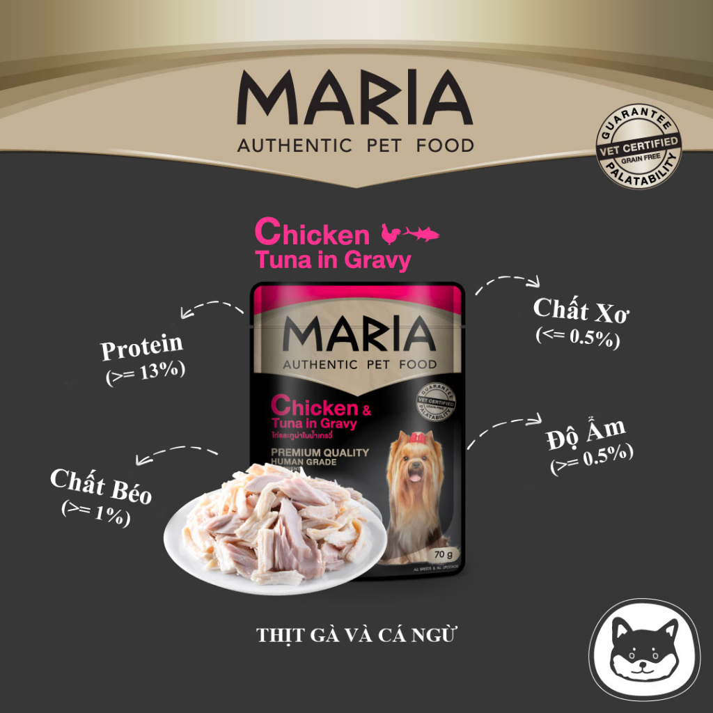 Ảnh Pate cho chó Maria hộp 12 gói 70g 2