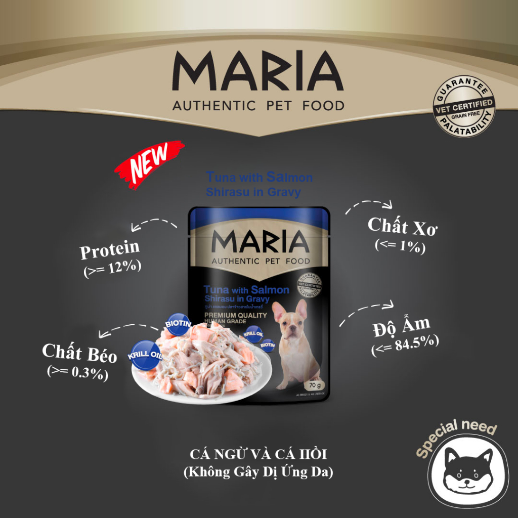 Ảnh Pate cho chó Maria hộp 12 gói 70g 3