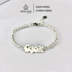 Lắc Bạc Khắc Tên Liền Con Giáp Cho Bé Minh Canh Jewelry