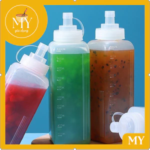 Chai nhựa bóp- Bình đựng Tương ớt, Tương cà, Tương đen,có đầu nhọn có nắp đậy-Bình tròn - Bình vuông