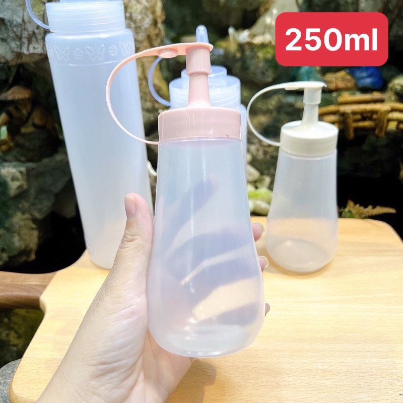 Chai nhựa bóp- Bình đựng Tương ớt, Tương cà, Tương đen,có đầu nhọn có nắp đậy-Bình tròn - Bình vuông