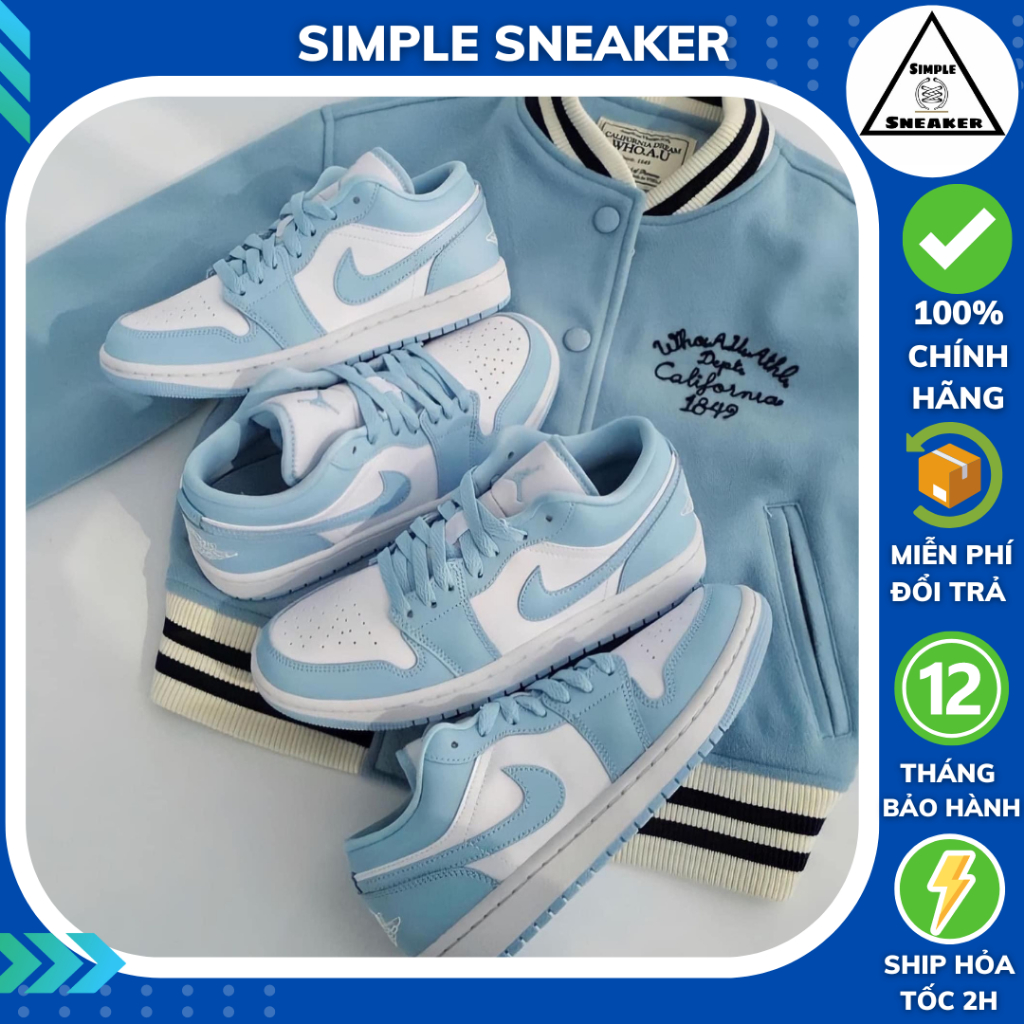 Giay Nike Jordan 1 Low Aluminium Chinh Hang SIMPLE SNEAKER Air Jordan 1 Aluminium C Th p Mau Xanh D ng DC0774 141 Shopee Vi t Nam