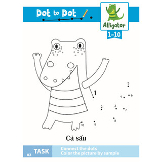 Sách - Combo 6 Cuốn: Nối số & Tô màu thông minh thế giới động vật - Song ngữ Việt Anh - ndbooks