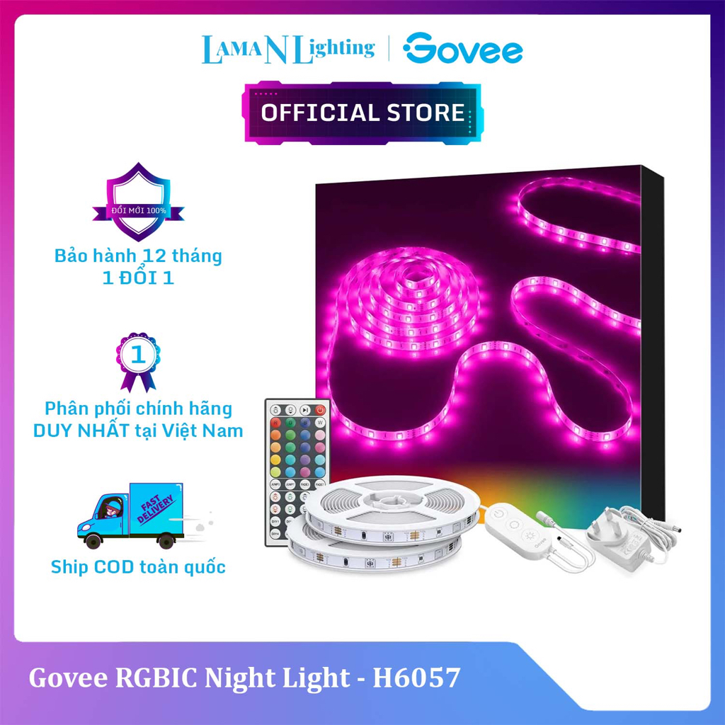 Day en LED RGB ch y u i Govee Wi Fi With Remote H6189 2x5m i u khi n remote c m bi n nh c Shopee Vi t Nam