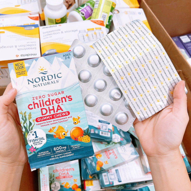 Có BILL MỸ ] Kẹo dẻo bổ sung DHA , Omega 3 Nordic Naturals Children's DHA  Gummies cho bé từ 2 - 6 tuổi | Shopee Việt Nam