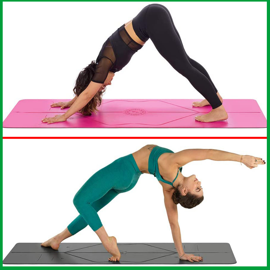 Ảnh Thảm Tập Yoga Định Tuyến Da PU - Màu Xám - Thảm Yoga Tập Gym Tập Thể Thao Cao Cấp Chính Hãng Amalife 3