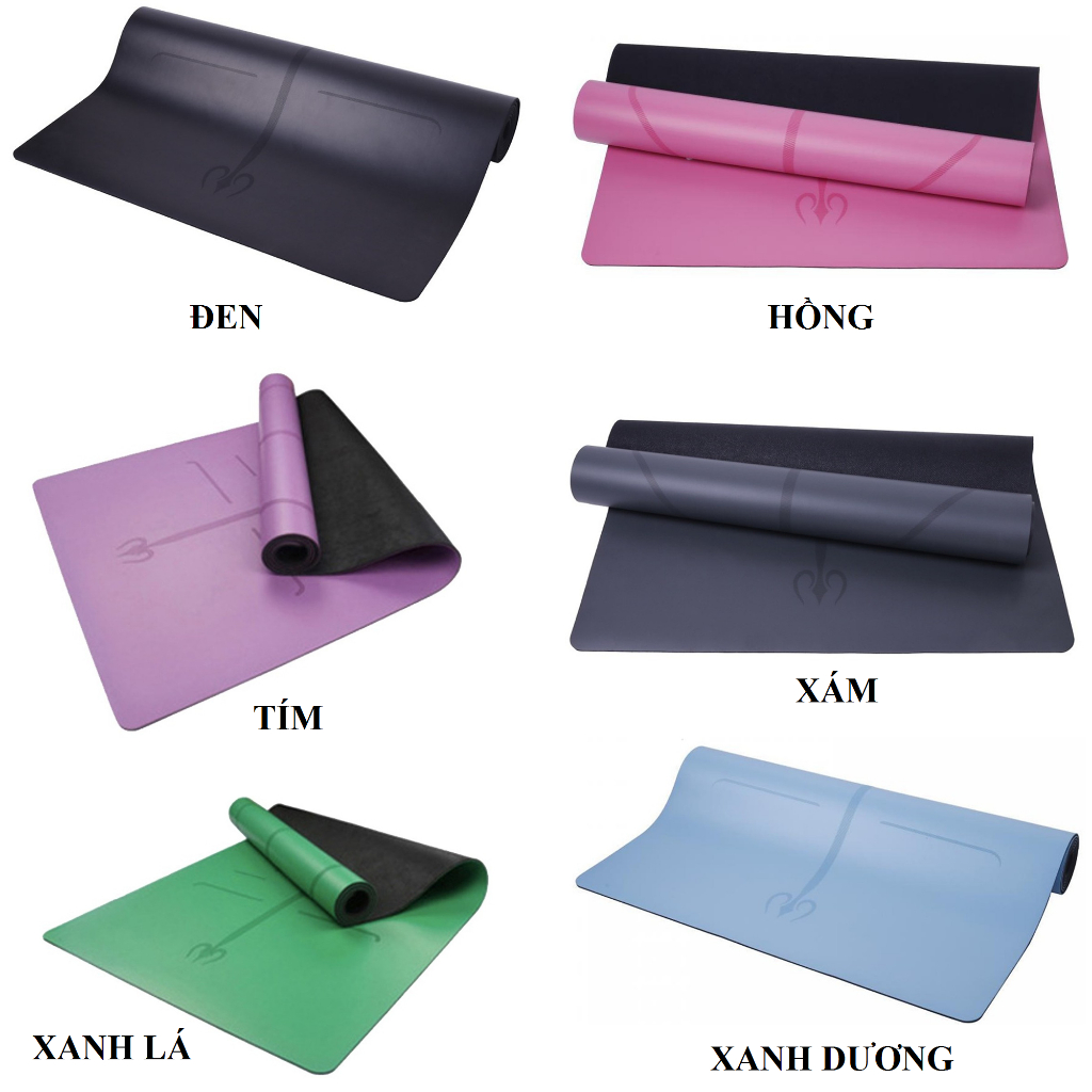Ảnh Thảm Yoga Định Tuyến Da PU - Chọn Màu - Thảm Tập Yogo Tập Gym Thể Thao Siêu Bám Sàn Cao Cấp Chính Hãng Amalife 1
