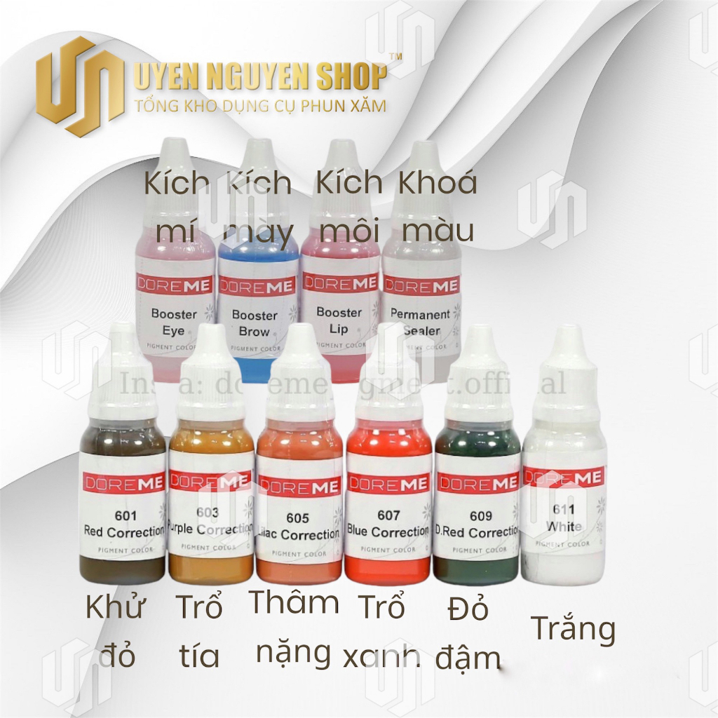 Mực xử lý, Kích màu trong phun xăm Doreme / Dcpx Uyen Nguyen