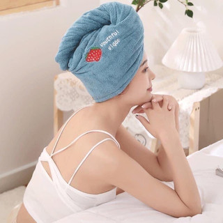 Khăn quấn tóc mũ làm khô tóc siêu tốc, khăn gội đầu lau khô tóc vải  mềm mịn