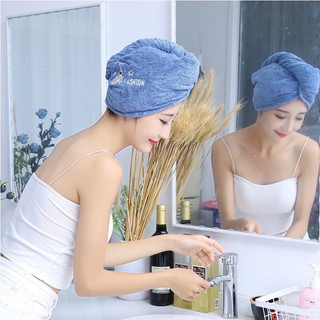 Khăn quấn tóc mũ làm khô tóc siêu tốc, khăn gội đầu lau khô tóc vải  mềm mịn