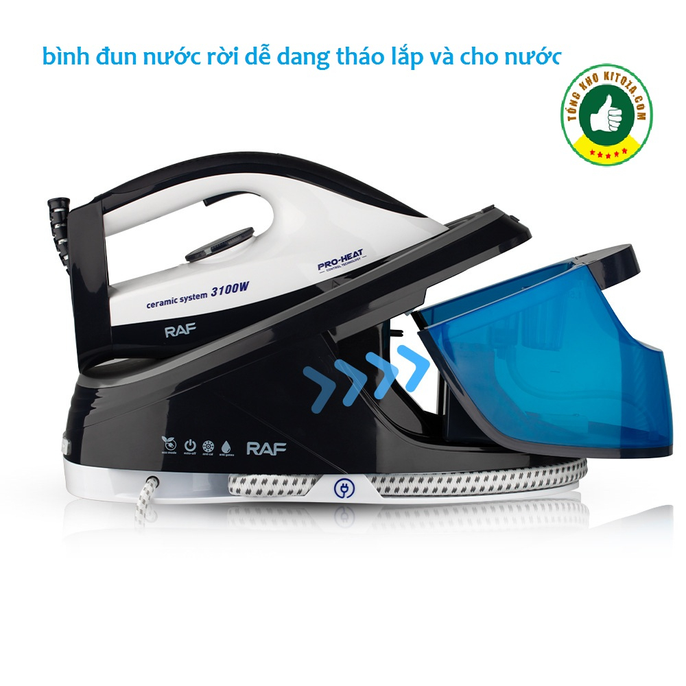Bàn ủi  công nghiệp hơi nước BÌNH ĐUN RỜI KIỂU MỚI 3100W-có khả năng chống cháy quần áo.-cao cấp
