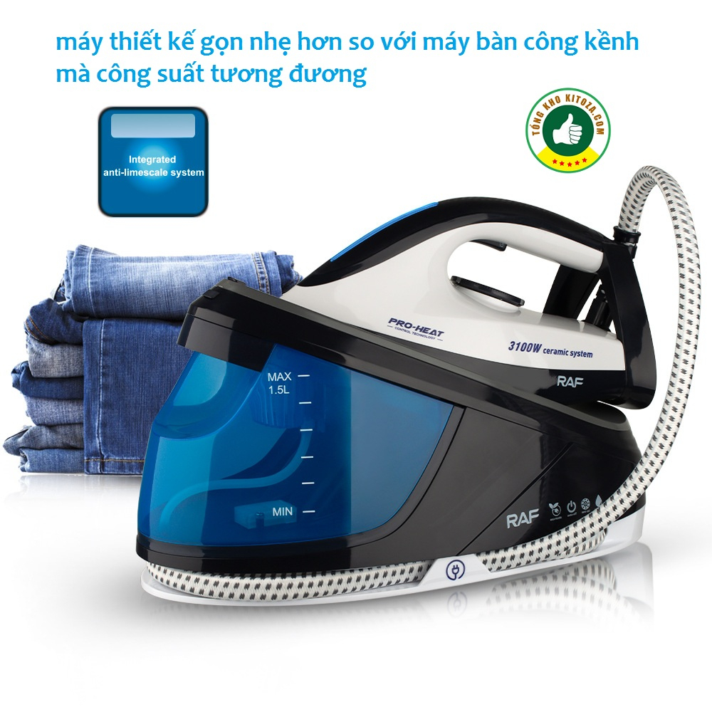 Bàn ủi  công nghiệp hơi nước BÌNH ĐUN RỜI KIỂU MỚI 3100W-có khả năng chống cháy quần áo.-cao cấp