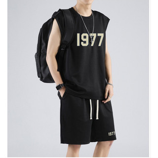 Bộ Bóng Rổ Ba Lỗ 1977 Phong Cách Tank Top Mùa Hè, Cotton Khô Mềm Mịn Thoáng Khí Thấm Hút Mồ Hôi Tốt