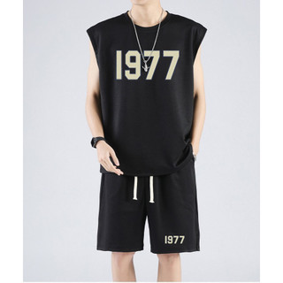 Bộ Bóng Rổ Ba Lỗ 1977 Phong Cách Tank Top Mùa Hè, Cotton Khô Mềm Mịn Thoáng Khí Thấm Hút Mồ Hôi Tốt