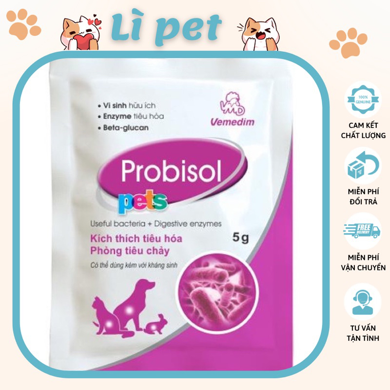 PROBISOL PETS - MEN TIÊU HÓA CHO CHÓ, MÈO - Gói 5g | Shopee Việt Nam