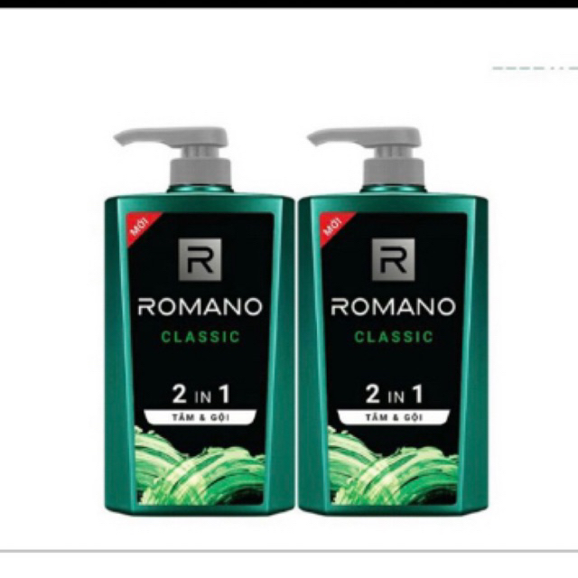 tắm gội 2 in 1 romano Classic 650ml