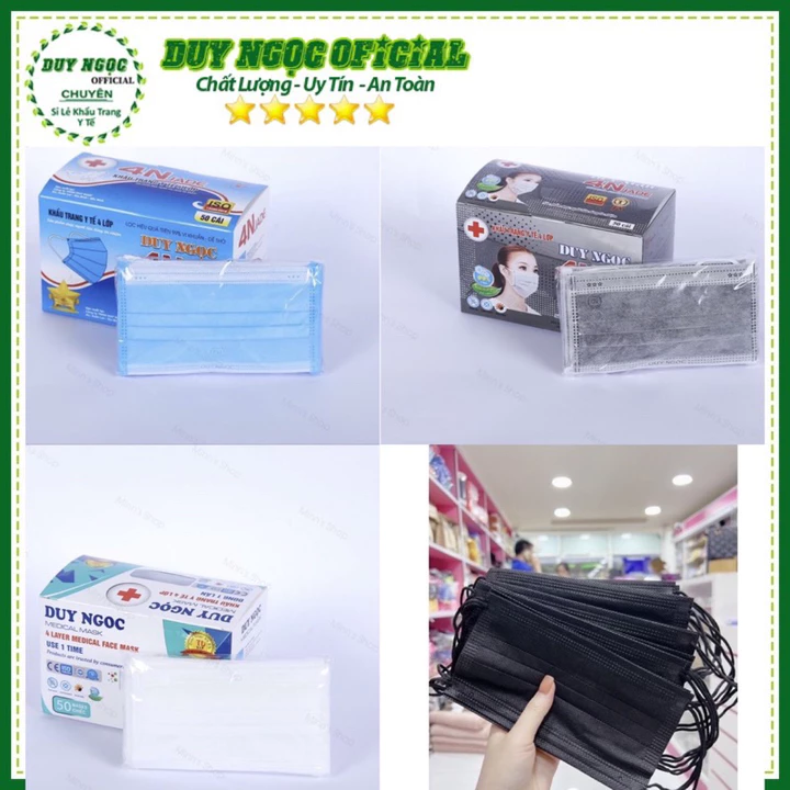 Khẩu Trang Y Tế 4 Lớp Duy Ngọc - Hộp 50 Chiếc Màu Trắng 4 Lớp DUY NGỌC Official – 7