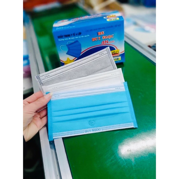 Khẩu Trang Y Tế 4 Lớp Duy Ngọc - Hộp 50 Chiếc Màu Trắng 4 Lớp DUY NGỌC Official – 5